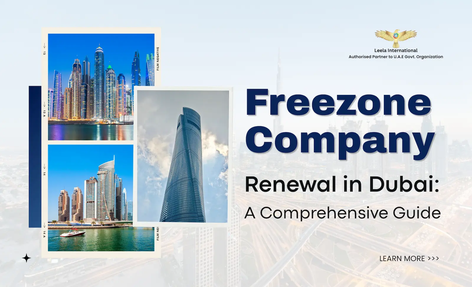 A representation of a business owner renewing their freezone company in Dubai