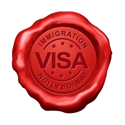 Immigration visa stamp representing dependent and family visa applications in Dubai UAE